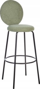 Beliani Krzesło barowe Zestaw 2 Boucle Jasnozielony EMERY 5