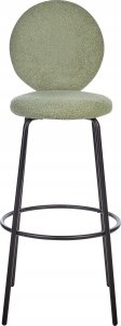 Beliani Krzesło barowe Zestaw 2 Boucle Jasnozielony EMERY 6