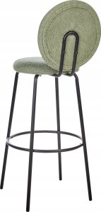 Beliani Krzesło barowe Zestaw 2 Boucle Jasnozielony EMERY 7
