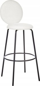 Beliani Krzesło barowe Zestaw 2 Boucle Biały EMERY 5