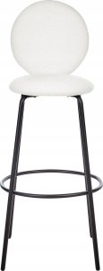 Beliani Krzesło barowe Zestaw 2 Boucle Biały EMERY 6