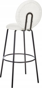 Beliani Krzesło barowe Zestaw 2 Boucle Biały EMERY 7