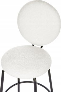 Beliani Krzesło barowe Zestaw 2 Boucle Biały EMERY 8