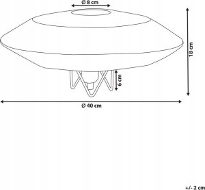 Lampa stołowa Beliani Lampa stołowa ze słomy MENTIRI 11