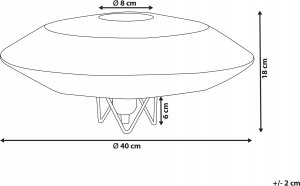 Lampa stołowa Beliani Lampa stołowa ze słomy MENTIRI 3