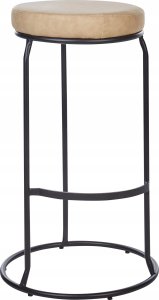 Beliani Krzesło barowe Zestaw 2 Beżowy MILROY 4