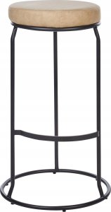 Beliani Krzesło barowe Zestaw 2 Beżowy MILROY 5