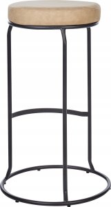 Beliani Krzesło barowe Zestaw 2 Beżowy MILROY 6