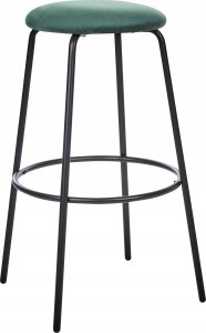 Beliani Krzesło barowe Zestaw 2 Welur Szmaragdowy MORTON 4