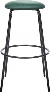 Beliani Krzesło barowe Zestaw 2 Welur Szmaragdowy MORTON 5