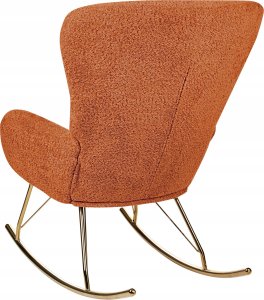 Beliani Fotel bujany Boucle Pomarańczowy ANASET 6