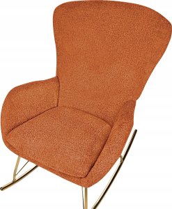 Beliani Fotel bujany Boucle Pomarańczowy ANASET 7