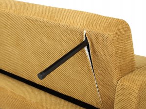Beliani Sofa rozkładana żółta VEHKOO 11