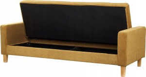 Beliani Sofa rozkładana żółta VEHKOO 7