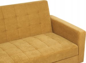 Beliani Sofa rozkładana żółta VEHKOO 10