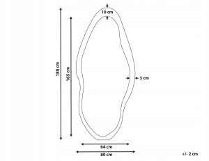 Beliani Lustro ścienne 180 cm Czarny BLET 6