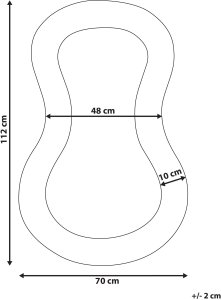 Beliani Boucle Lustro ścienne 112 cm Różowy PLANCHEZ 3