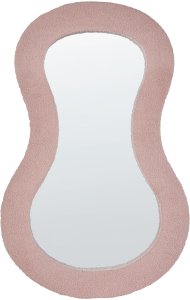 Beliani Boucle Lustro ścienne 112 cm Różowy PLANCHEZ 4
