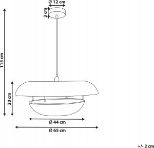 Lampa wisząca Beliani Pleciona lampa wisząca naturalna KIDEPO 3