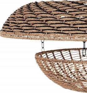 Lampa wisząca Beliani Pleciona lampa wisząca naturalna KIDEPO 7
