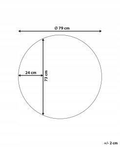 Beliani Lustro ścienne 80 cm Niebieski CHARRON 3