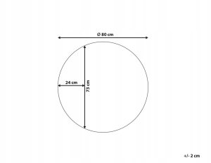 Beliani Lustro ścienne 80 cm Niebieski CHARRON 6
