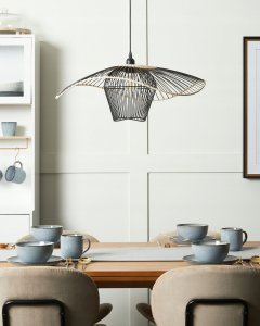 Lampa wisząca Beliani Lampa wisząca czarna LUNGA 4