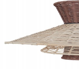 Lampa wisząca Beliani Lampa wisząca brązowo-beżowa KABOMPO 7