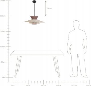 Lampa wisząca Beliani Lampa wisząca brązowo-beżowa KABOMPO 9