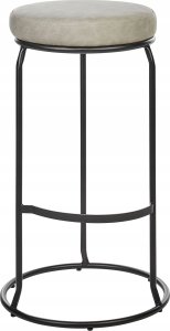 Beliani Krzesło barowe Zestaw 2 Jasnoszary MILROY 4