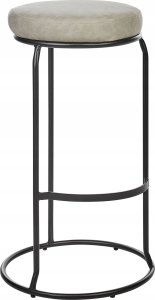 Beliani Krzesło barowe Zestaw 2 Jasnoszary MILROY 6