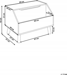 Beliani Szafka na zabawki różowa CASPER 11