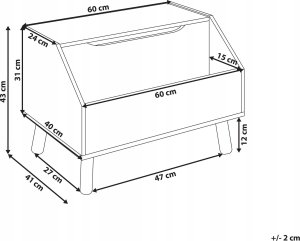 Beliani Szafka na zabawki różowa CASPER 3