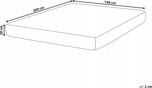 Beliani Materac kieszeniowy 140 x 200 cm Różne rozmiary 3