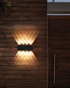 Kinkiet Beliani Zestaw 2 lamp ściennych zewnętrznych LED czarny WELDON 5