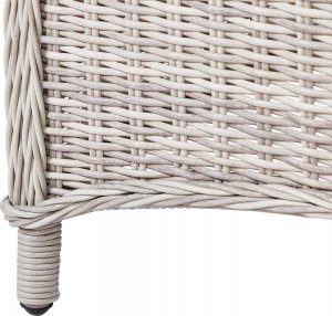 Beliani Krzesło ogrodowe Zestaw 2 Polyrattan Beżowoszary CASCAIS 11