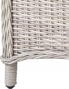 Beliani Krzesło ogrodowe Zestaw 2 Polyrattan Beżowoszary CASCAIS 16