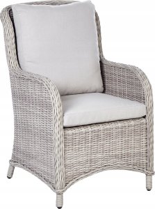 Beliani Krzesło ogrodowe Zestaw 2 Polyrattan Beżowoszary CASCAIS 4