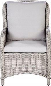 Beliani Krzesło ogrodowe Zestaw 2 Polyrattan Beżowoszary CASCAIS 5