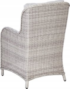 Beliani Krzesło ogrodowe Zestaw 2 Polyrattan Beżowoszary CASCAIS 6