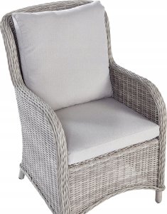 Beliani Krzesło ogrodowe Zestaw 2 Polyrattan Beżowoszary CASCAIS 7