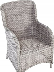 Beliani Krzesło ogrodowe Zestaw 2 Polyrattan Beżowoszary CASCAIS 8