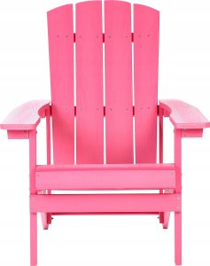 Beliani Krzesło ogrodowe MDF Różowy ADIRONDACK 4
