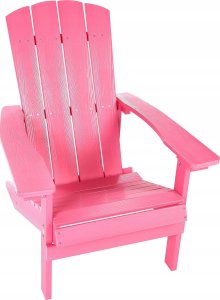 Beliani Krzesło ogrodowe MDF Różowy ADIRONDACK 6