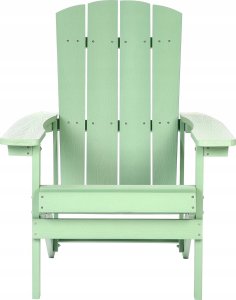 Beliani Krzesło ogrodowe MDF Jasnozielony ADIRONDACK 4