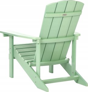 Beliani Krzesło ogrodowe MDF Jasnozielony ADIRONDACK 5