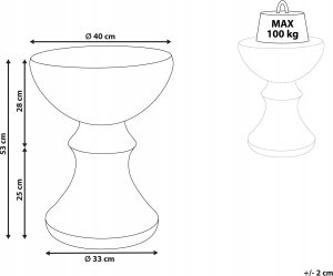 Beliani Stolik pomocniczy jasne drewno CALDARO 3