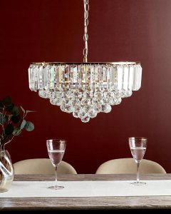 Lampa wisząca Beliani Żyrandol kryształowy ⌀ 49 cm złoty ACHEIRO 2