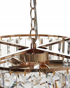 Lampa wisząca Beliani Żyrandol kryształowy ⌀ 49 cm złoty ACHEIRO 4
