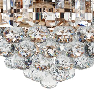 Lampa wisząca Beliani Żyrandol kryształowy ⌀ 49 cm złoty ACHEIRO 6